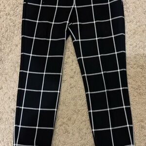 Express Columnist Black and White Ankle Pants